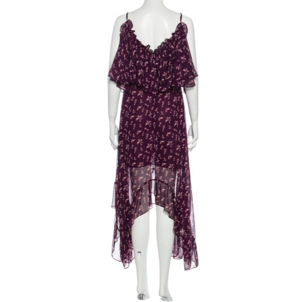 MISA -Floral Print Midi Length Dress